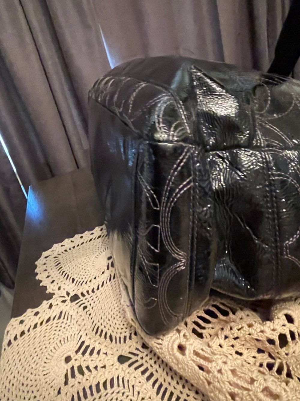 Coach Signature Stitched Leather Diaper-Tote Bag. A iPad can fit too - Picture 6 of 13